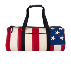 American Flag Duffle, Canvas/Leather, Red/White/Blue, 1018, E/S, 3*